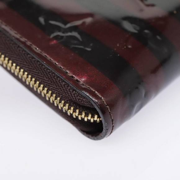 LOUIS VUITTON Vernis Rayure Zippy Coin Purse Amarante M91719 LV Auth 90162 - Picture 16 of 16